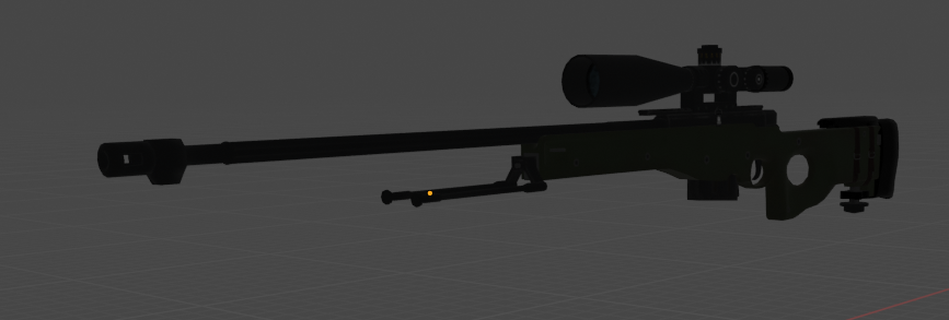 awp sniper rifle obj weapon rifle military shotgun sniper  3d print model - Mito3D