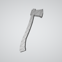 axe as weapons low poly papercraft pepkura 3d print model - Mito3D