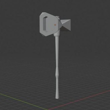 axe miniature game low poly ax 3d print model - Mito3D