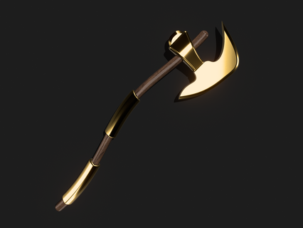 axe mtr089 axeweapongold 3d print model - Mito3D