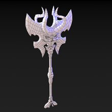 axe skull sword gaming weapon textured zombies unwrapped firstperson thirdperson 3d 3dmeshstudios blade old rust blood ancient lowpoly fantasy futuristic prop 3d print model - Mito3D