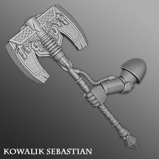 axe space vikings space marine vikings weapon wolves axe blade vallhala war wolves space runes science scifi battle arm armor  3d print model - Mito3D