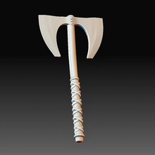 axe viking 2 gadget weapons art high poly toy blades 3d print model - Mito3D