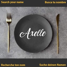 axelle name banquet wedding communion dinner plate table decoration tablename 3d print model - Mito3D