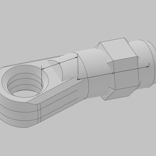 axial capra rod end various shaft rc rc-car 3D print model - Mito3D