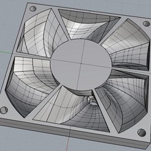 axial fan 6-pocket 360deg tool air cooler cooling 3d print model - Mito3D