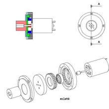 axial motoréducteur divers 3d print model - Mito3D