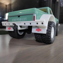 axial scx24 heavy duty tow hitch fitted chassis bumper chevrolet c10 jeep deadbolt betty crawler mini micro 1/24 3d print model - Mito3D