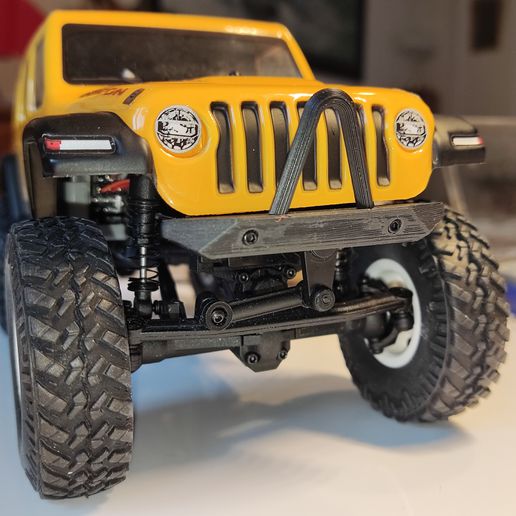 axial scx24 Jeep einstellen Winkel gestalten Stoßstangen Rückseite Gadget axialscx24 Stoßstange Mikrocrakler 3D print model - Mito3D