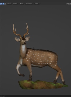 eksen geyik doğa hayvan fauna maskot avcılık avcı Türler şekil ölçek skala 3d print model - Mito3D