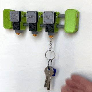 axis key holder keychain hanger 3d print model - Mito3D