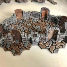 axolote hex-dungeon-set - alternative Türen Spiel Spiele Wand tile nsfw hexagon hex gloomhaven dungeons dragons dungeon Tür 3d print model - Mito3D