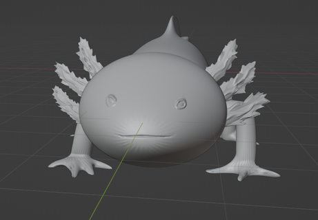 axolotl familiar jogos d descobridor reis of guerra animal salamandra 3d print model - Mito3D