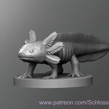 axolotl game toy tabletop dungeons dragons dnd 3d print model - Mito3D