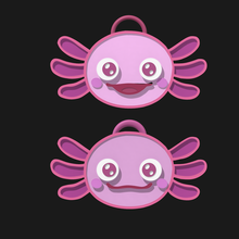 axolotls keychain 2 designs 3d print model - Mito3D