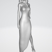 aya Sanat Kadın güzel kız evlat iğnelemek KADIN heykelcik 3d Yazdır minyatür karakter vücut model elbise akşam cazibe reçine 3d print model - Mito3D