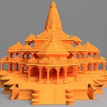Ayodhya RAM têmpora apoia requeridos arquitetura hindu hinduísmo Índia indiano modelo 3d print model - Mito3D