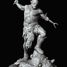 azog lord rings stl figures 3d print model - Mito3D