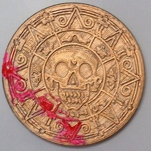 azteca oro refrigerador imán decoración 3d print model - Mito3D