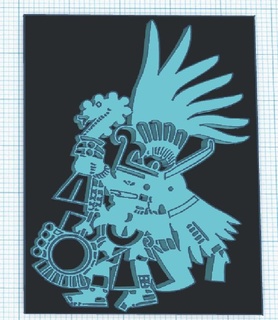 aztec keychain key rings chain warrior azteca 3d print model - Mito3D