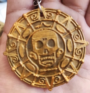 aztec pendant cursed gold cortez 3d print model - Mito3D