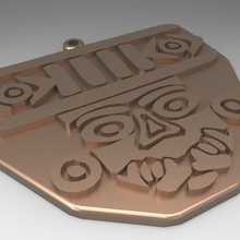 pendentif aztèque bijoux 3d print model - Mito3D