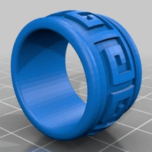 aztec ring Schmuck openscad 3d print model - Mito3D