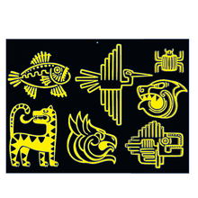 azteca simbolos tablón 2 Arte decoración pared símbolo maya inca 3d print model - Mito3D