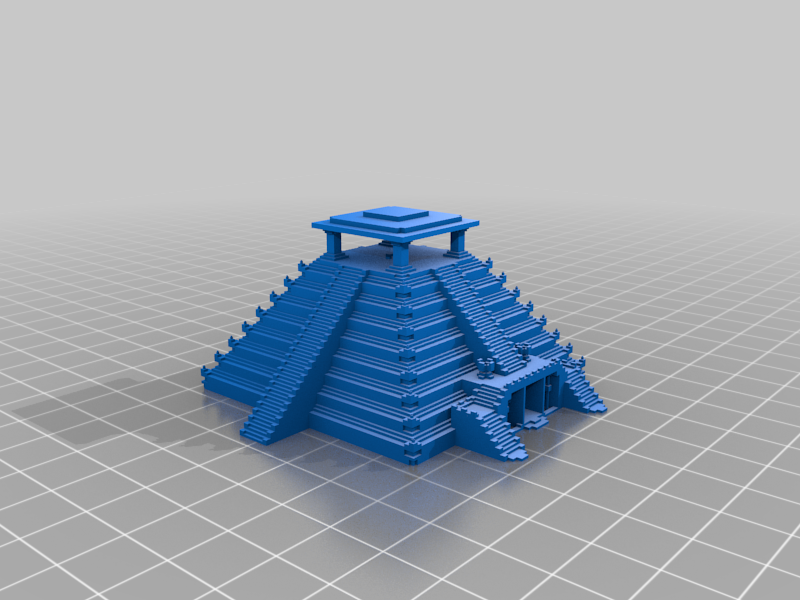 Aztek tapınak şakak mabet minyatür masaüstü oyun modeller 3D print model - Mito3D