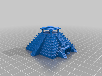 azteca templo miniatura mesa juego azar modelos 3d print model - Mito3D