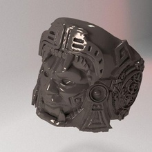 azteca zodíaco anillo Arte joya maya olmeca inca 3d print model - Mito3D