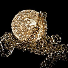 aztek coin pirates caribbean jewelry aztec movie prop 3d print model - Mito3D