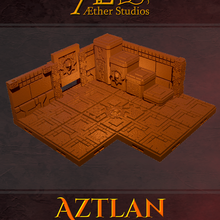 aztlan starter set aztec aztek chult dragonbite dungeon tiles dungeonlock dungeons and dragons fantasy modular terrain pathfinder stl tomb of annihilation 3d print model - Mito3D