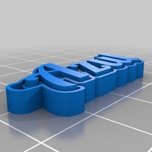 Azul takı özelleştirilmiş anahtarlık 3d print model - Mito3D