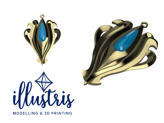 azura necklace charm stl files fire emblem fates fe cosplay accessory 3d print model - Mito3D