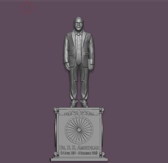 b r ambedkar Art art design statue sculpture fichampion man person olympic stadium dr 3d print model - Mito3D