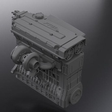 b18 turbo moteur Honda vtec jdm miniature type 3d print model - Mito3D