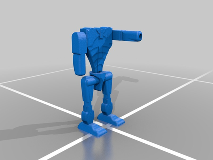 b2 super battaglia droide fronte snap on together snapfit scatto insieme Guerre stellari stella guerre modello robot 3d print model - Mito3D
