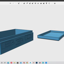 b3d boîte outil couvercle outils espace rangement 3d print model - Mito3D