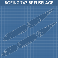 b747-8f fuselage 3d print model - Mito3D