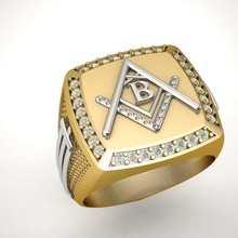 b - letra de el anillo sellar la joyería carta alfabetos singet signetring diamante oro plata platino zbrush letras 3dprintable imprimible cnc joya jewells señores los anillos 3d print model - Mito3D