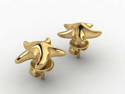b ng tai sao bi n Jewelry hoa tai sao biển động vật biển trang sức vàng thời trang nghệ thuật  3d print model - Mito3D