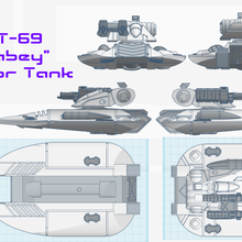 ba-pt-69 scarabey prototype repulsor tank game vehicles wargaming sci-fi model kit modelkit diorama cyberpunk antigravity antigrav 3d print model - Mito3D