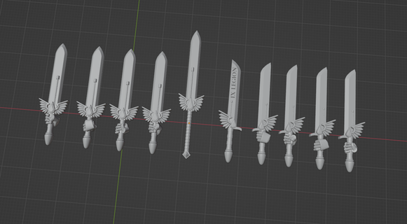 ba Puissance épées Jeu marines espace sang anges épée 3d print model - Mito3D