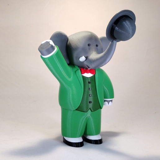 babar elephant various cartoon comics 3D print model - Mito3D