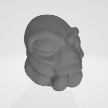 baboon alien head game miniatures star wars legion aqualish 3d print model - Mito3D
