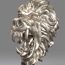 babuíno cabeça a arte desenhos brinquedo peixe impressão 3d escultura animais 3d print model - Mito3D