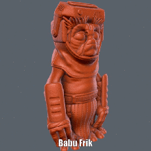 babu frik impression facile pas de soutien art l'animation dessin animé disney figure modèle la sculpture star wars supportless babouin geek 3d print model - Mito3D