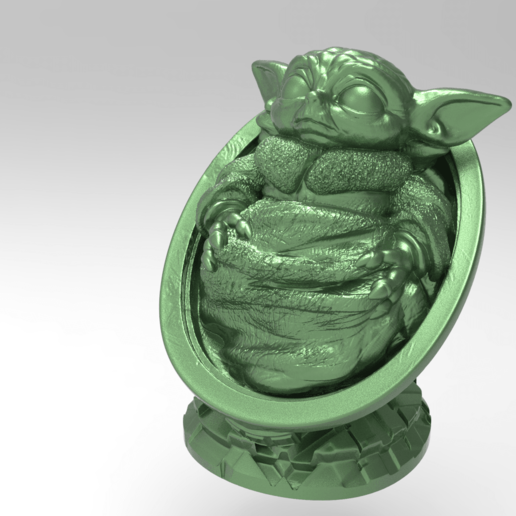 bebê-yoda a arte 3dprint 3dprintable 3dprinted criaturas 3D print model - Mito3D