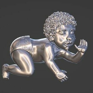baby child human jewelry sculpted 3d print model - Mito3D